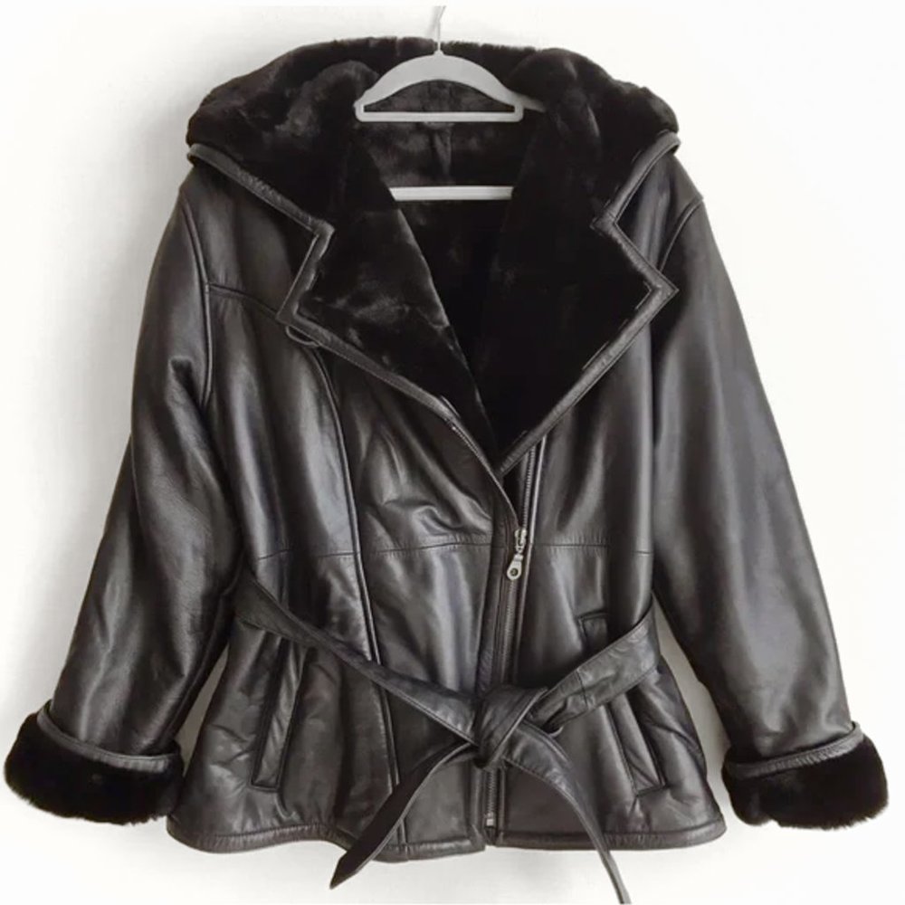 Wilson’s Leather & Faux Fur Coat, Like new